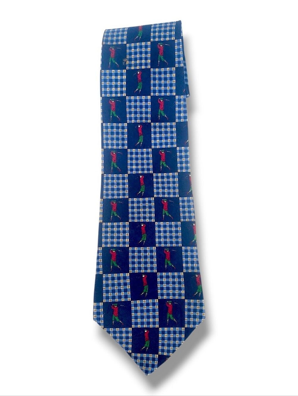 Tommy Hilfiger Men's Neck Tie 100% Silk Multi-Color Golf Tie Made In USA